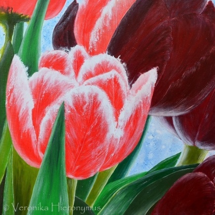 Tulpen - Acrylfarben gemalt von Veronika Hieronymus