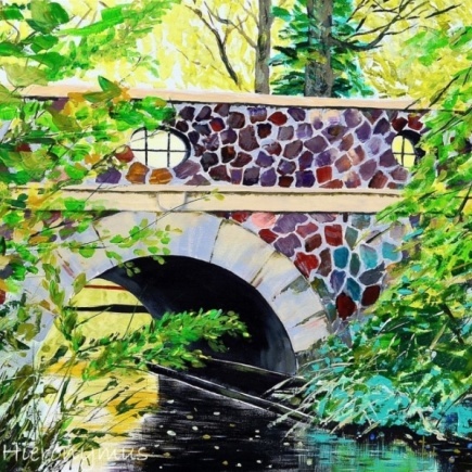 Veronika Hieronymus Spukbrücke in KW - in Acryl auf Keilrahmen 90 x 60 von Veronika Hieronymus